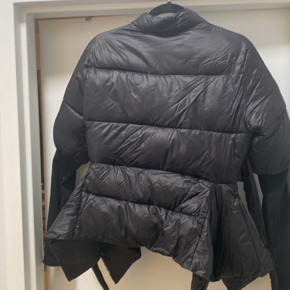 Black bubble tie up coat - Picture 2 of 2